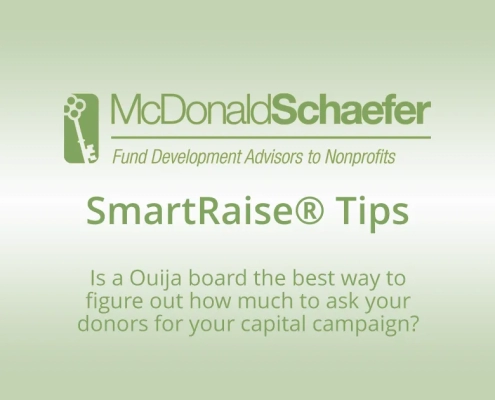 Is a Ouija board the best way to figure out how much to ask your donors for your capital campaign?